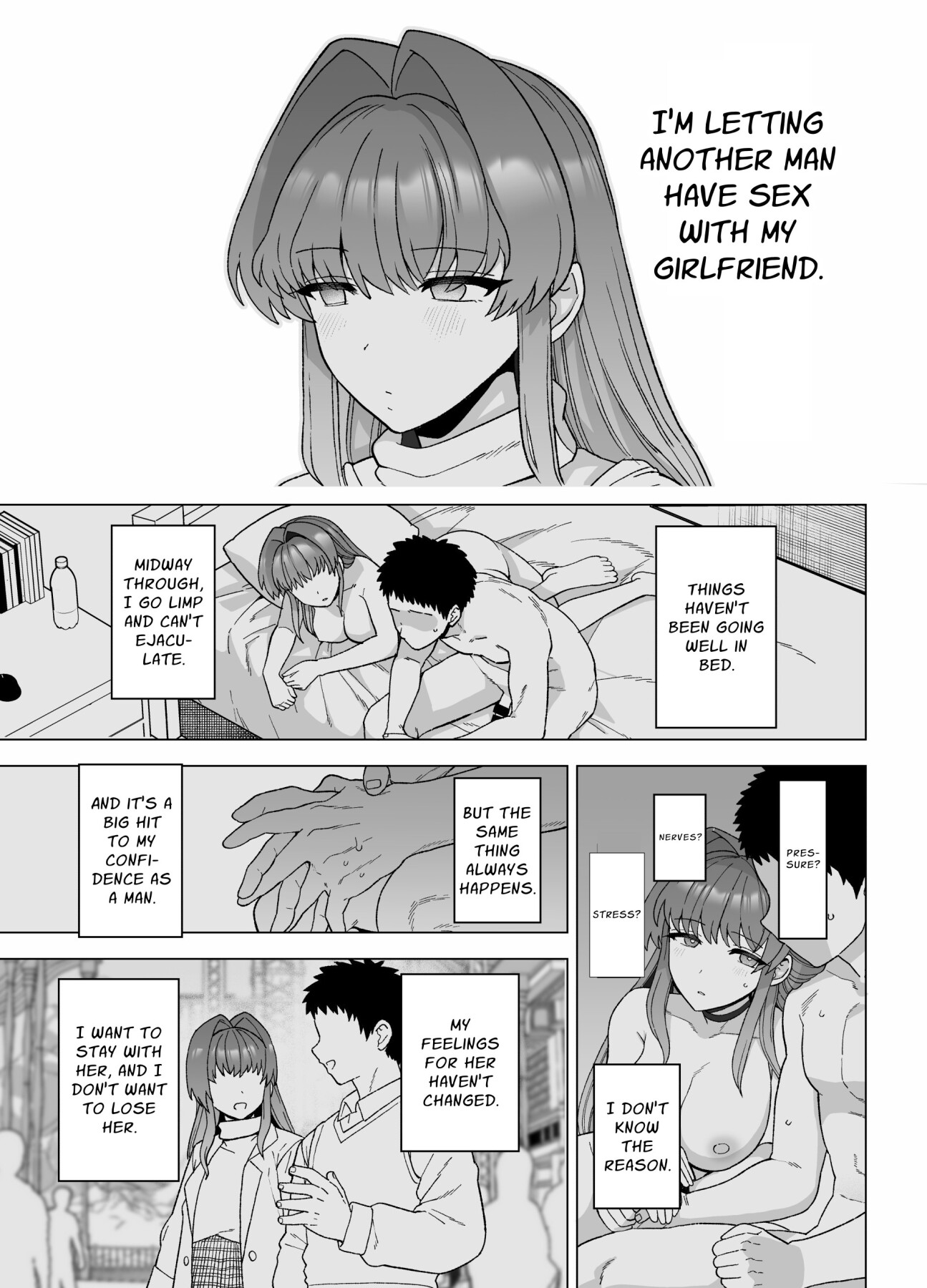 Hentai Manga Comic-Cuckold Trial: My girlfriend cheats on me for my sake-Read-6